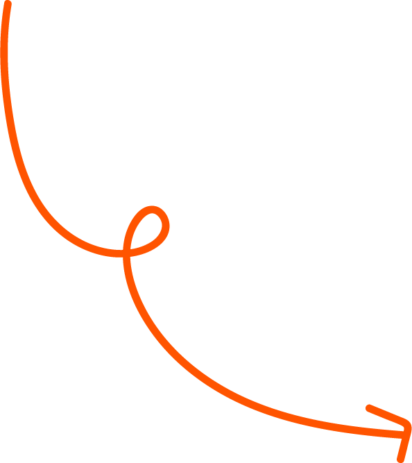 Curling Down Arrow